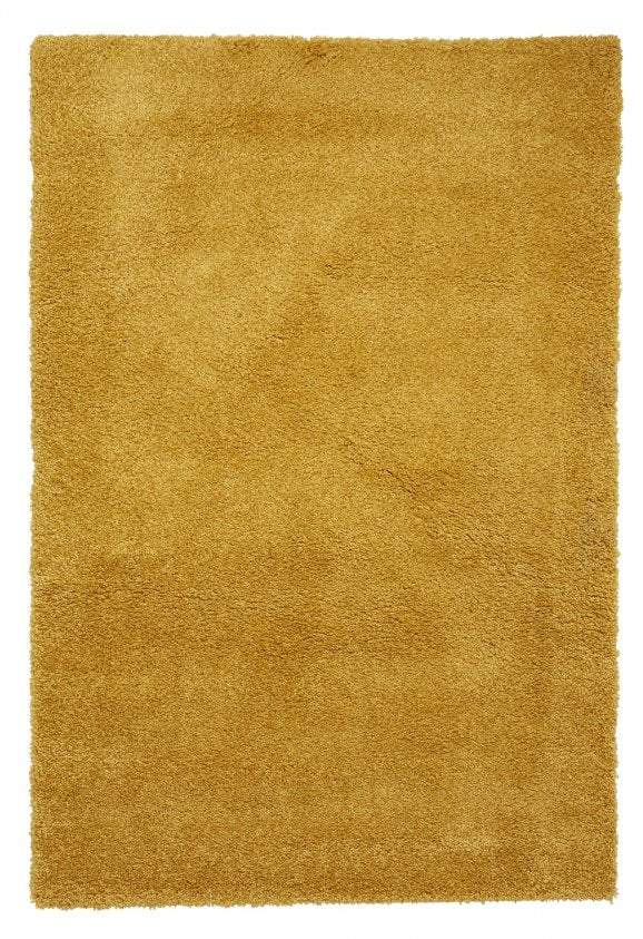 Sierra 9000 Plain Shaggy Rug- Yellow