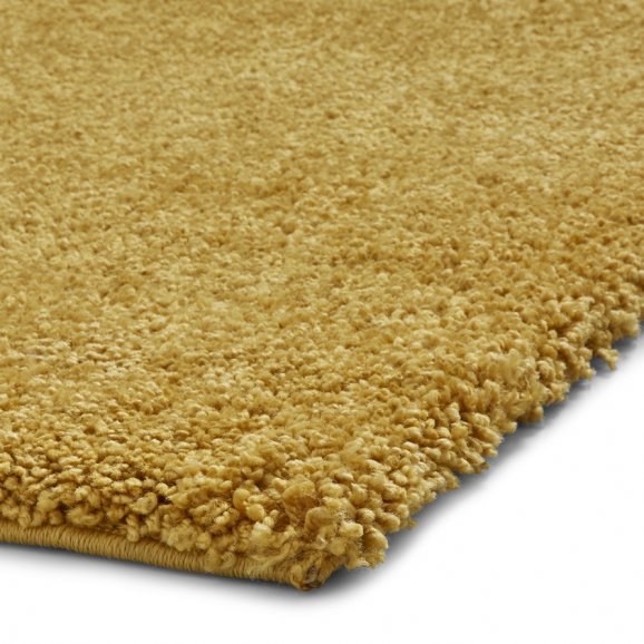 Sierra 9000 Plain Shaggy Rug- Yellow