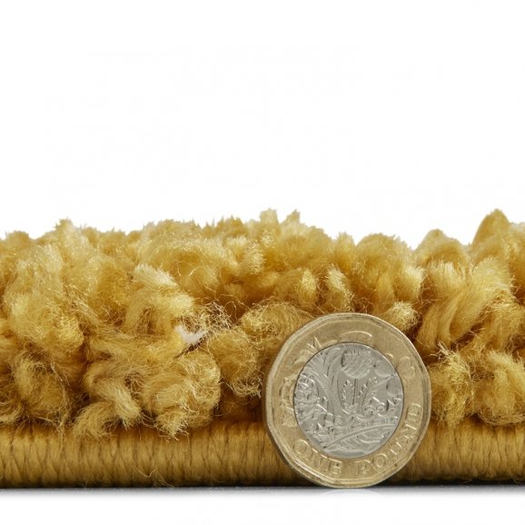 Sierra 9000 Plain Shaggy Rug- Yellow