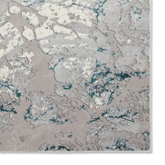 Apollo 2677 Modern Metallic Rug - Grey/Green