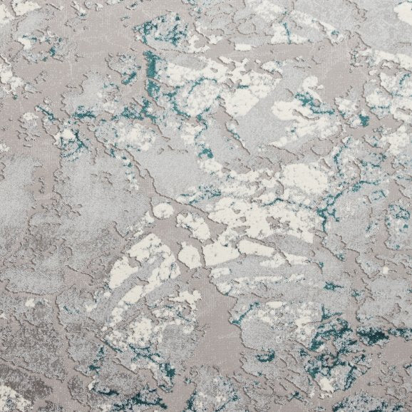 Apollo 2677 Modern Metallic Rug - Grey/Green