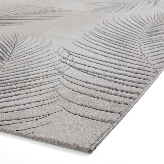 Creation 50051 Modern Multi Textured Super Soft Ventation Rug - Grey/Silver