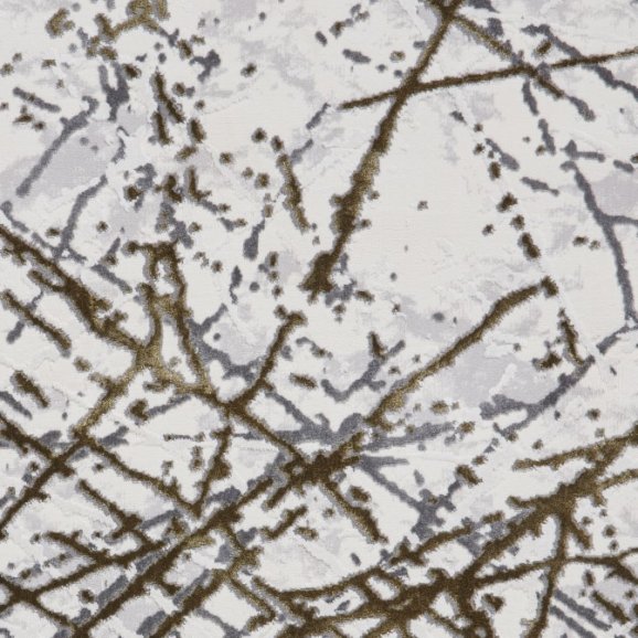 Artemis B8403A Modern Abstract Marble Metallic Rug - Gold/Silver