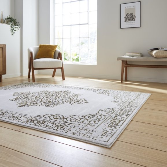 Artemis B9076A Traditional Metallic Rug - Gold/Silver