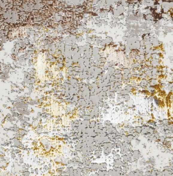 Creation 50179 Modern Multi Textured Super Soft Rug - Gold/Beige
