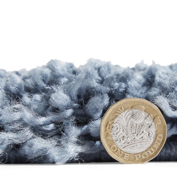 Boho 5413 Modern Shaggy Moroccan Rug Blue