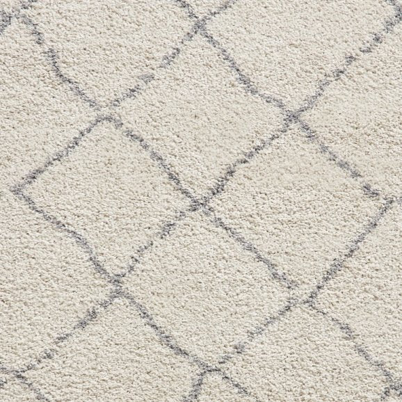 Boho 5413 Modern Shaggy Moroccan Rug Cream