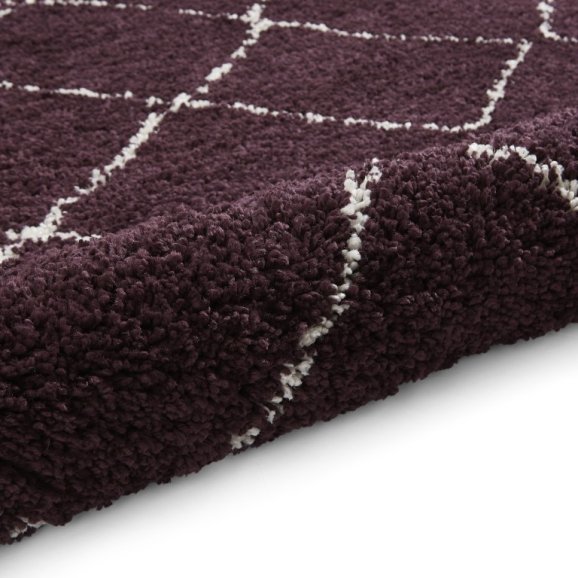 Boho 5413 Modern Shaggy Moroccan Rug Purple