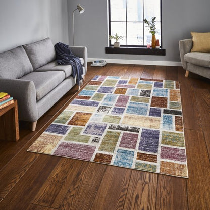 16th Avenue 37A Multi Super Soft Blocks Rug