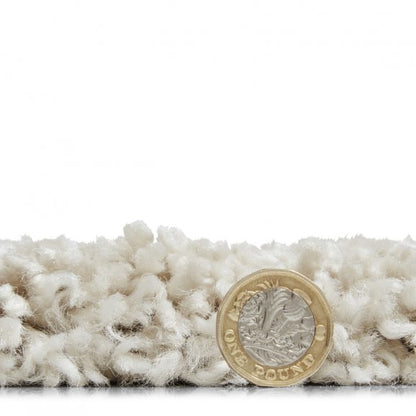 Sierra 9000 Plain Shaggy Rug- Cream