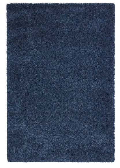 Sierra 9000 Plain Shaggy Rug- Dark Blue