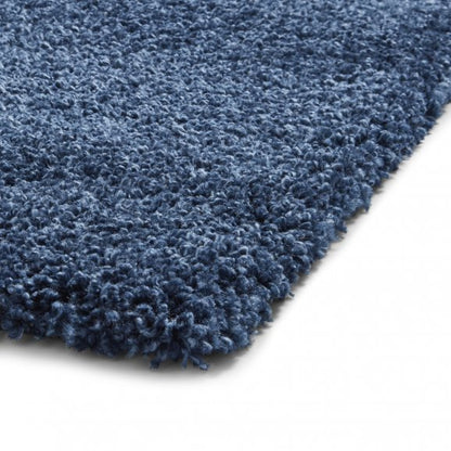 Sierra 9000 Plain Shaggy Rug- Dark Blue