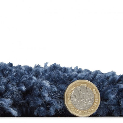 Sierra 9000 Plain Shaggy Rug- Dark Blue