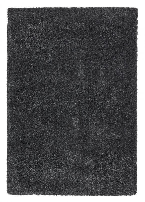 Sierra 9000 Plain Shaggy Rug- Dark Grey