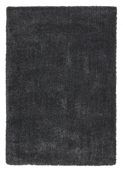 Sierra 9000 Plain Shaggy Rug- Dark Grey