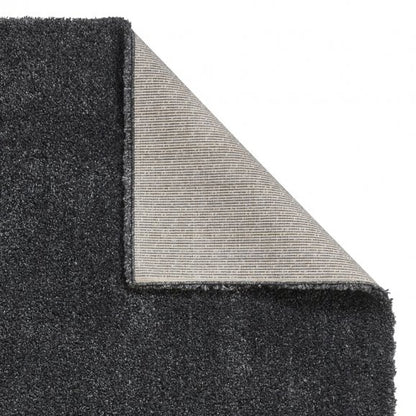 Sierra 9000 Plain Shaggy Rug- Dark Grey