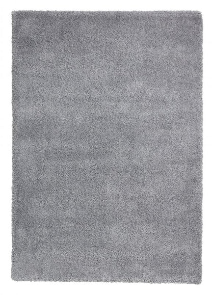 Sierra 9000 Plain Shaggy Rug- Grey