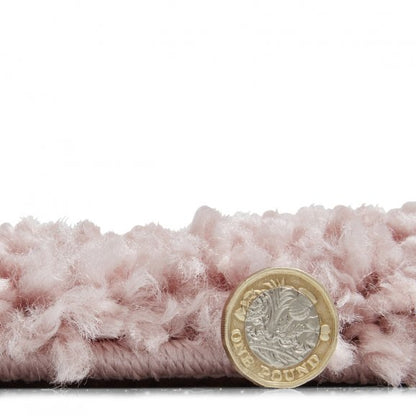 Sierra 9000 Plain Shaggy Rug- Pink