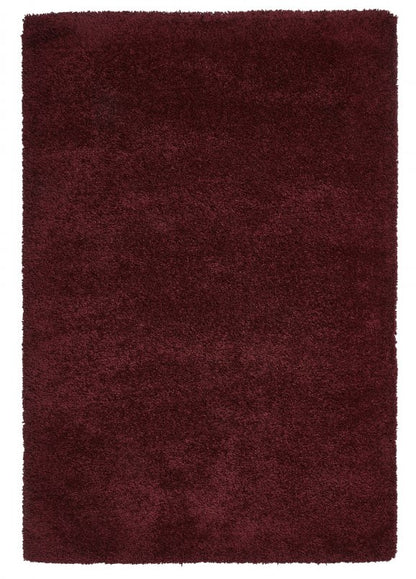 Sierra 9000 Plain Shaggy Rug- Ruby