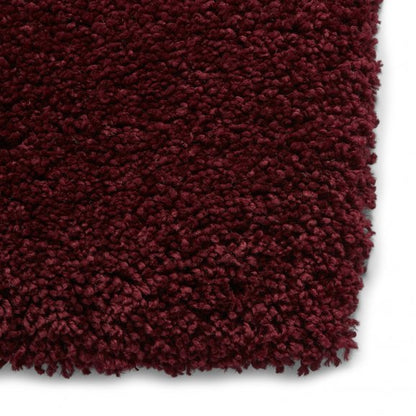 Sierra 9000 Plain Shaggy Rug- Ruby