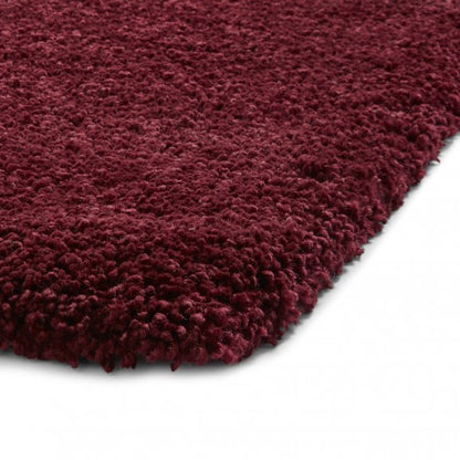 Sierra 9000 Plain Shaggy Rug- Ruby