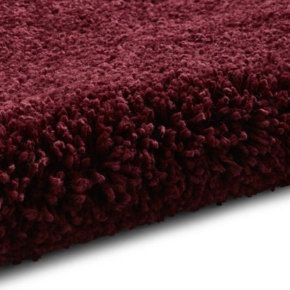 Sierra 9000 Plain Shaggy Rug- Ruby