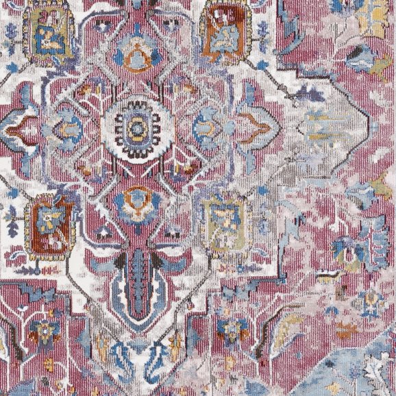 16th Avenue 91DA Vintage Super Soft Rug- Fuschia /Blue