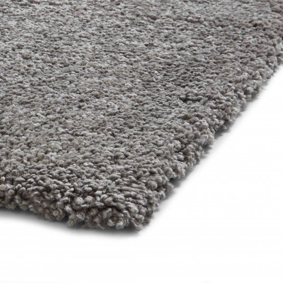 Sierra 9000 Plain Shaggy Rug- Pebble Grey