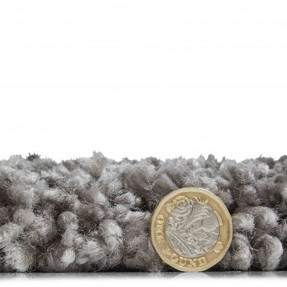 Sierra 9000 Plain Shaggy Rug- Pebble Grey