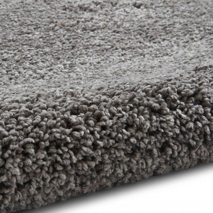 Sierra 9000 Plain Shaggy Rug- Pebble Grey