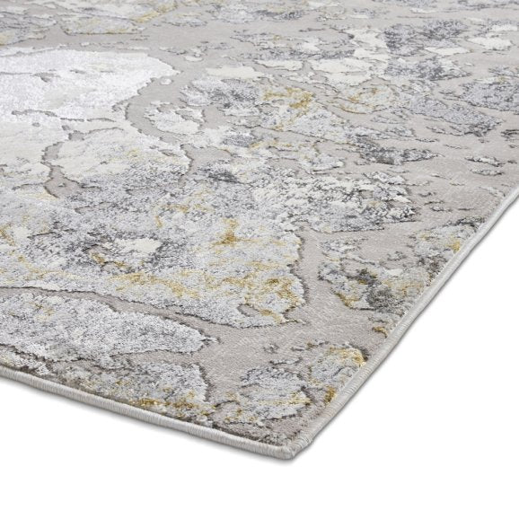 Apollo 2677 Modern Metallic Rug Grey/Gold