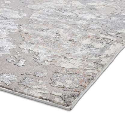 Apollo 2677 Modern Metallic Rug - Grey/Rose