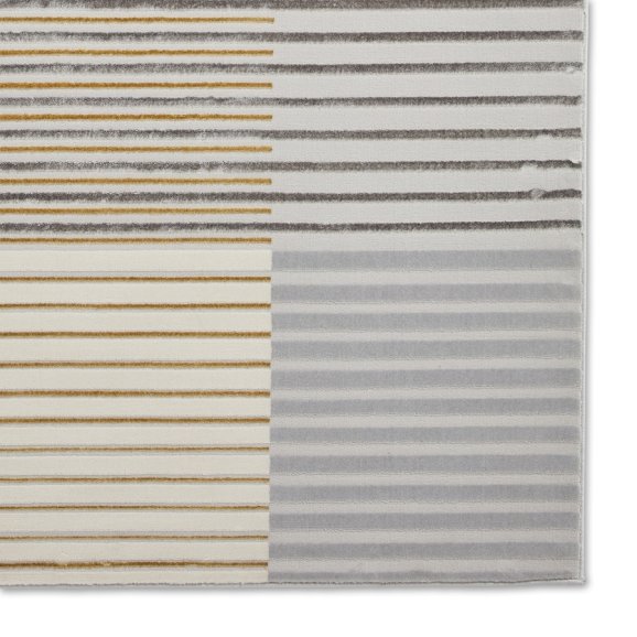 Apollo 2681 Modern Metallic Rug - Grey/Gold