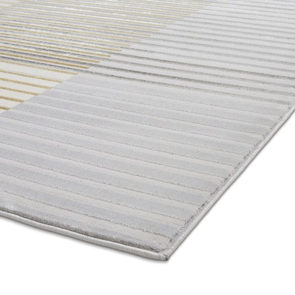 Apollo 2681 Modern Metallic Rug - Grey/Gold