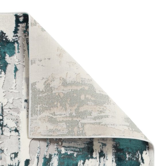 Apollo GR579 Modern Distressed Metallic Rug Grey/Green