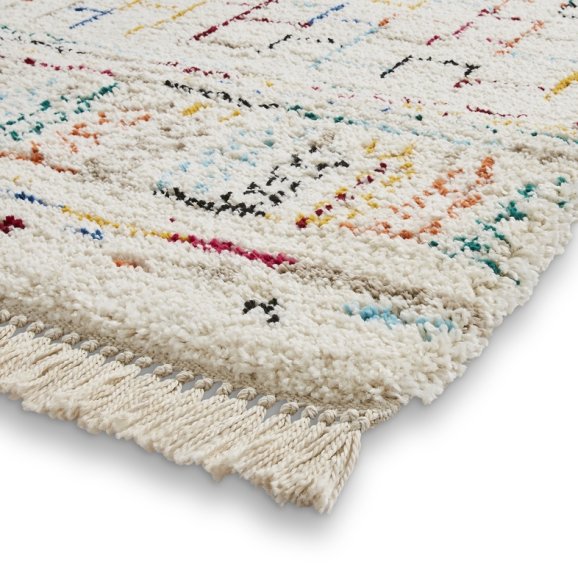 Boho 5641 Modern Shaggy Moroccan Rug Multi