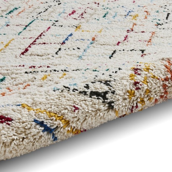 Boho 5641 Modern Shaggy Moroccan Rug Multi