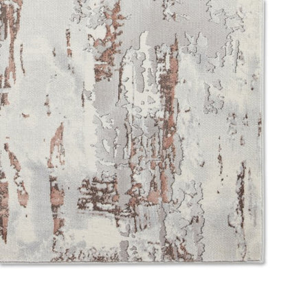 Apollo GR579 Modern Distressed Metallic Rug Grey/Rose