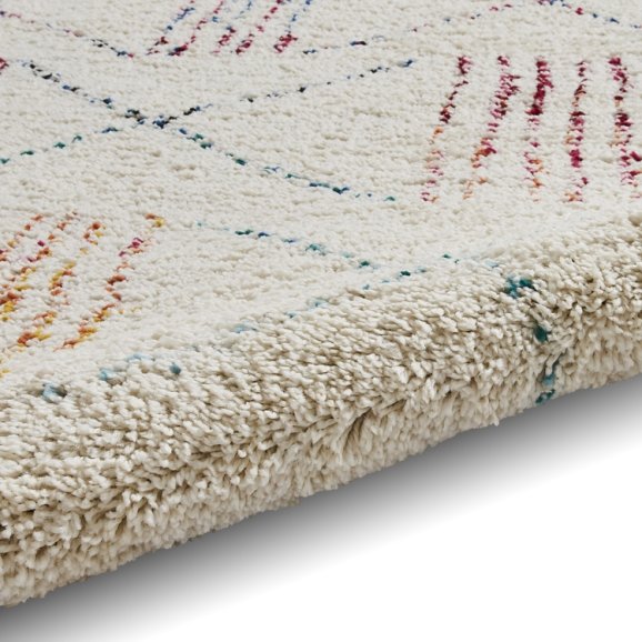 Boho A814 Modern Shaggy Moroccan Tribal Rug - Multi