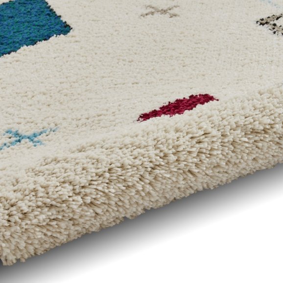 Boho A859 Modern Shaggy Moroccan Traditional Rug - Multi