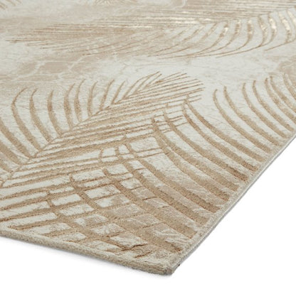 Creation 50051 Modern Multi Textured Super Soft Ventation Rug - Beige/Bronze