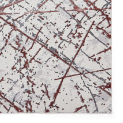 Artemis B8403A Modern Abstract Marble Metallic Rug - Pink/Silver