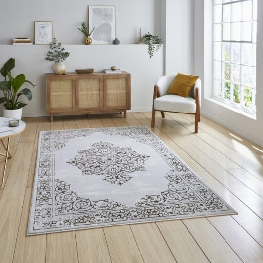 Artemis B9076A Traditional Metallic Rug - Gold/Silver