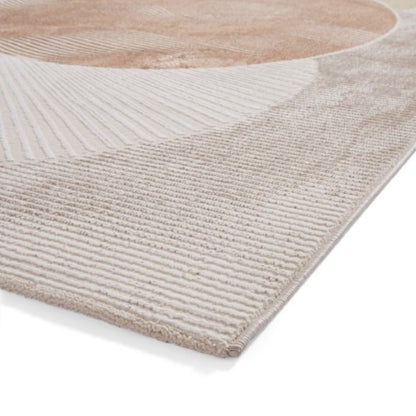 Creation 50097 Modern Multi Textured Super Soft Venn Rug - Bronze/Beige