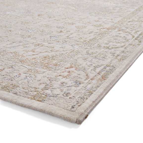 Creation 50112 Modern Multi Textured Super Soft Traditional Rug - Beige/Multi