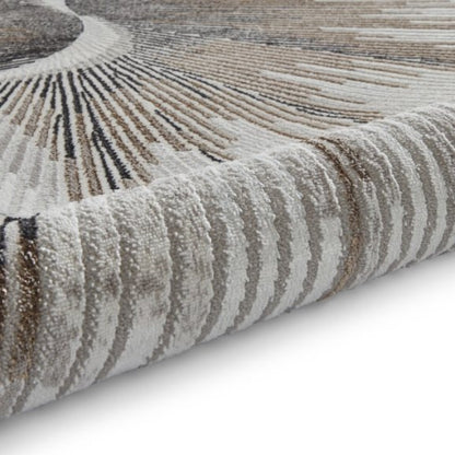 Creation 50156 Modern Multi Textured Super Soft Helix Rug - Bronze/Beige