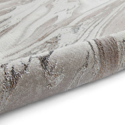 Creation 50100 Modern Multi Textured Super Soft Marbled Rug - Cream/Beige