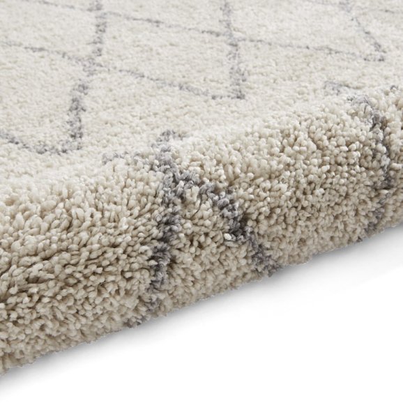 Boho 8280 Modern Shaggy Moroccan Rug Cream/Grey