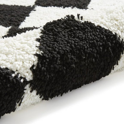 Boho 9433 Modern Shaggy Berber Rug Black