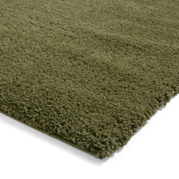 Sierra 9000 Plain Shaggy Rug- Olive